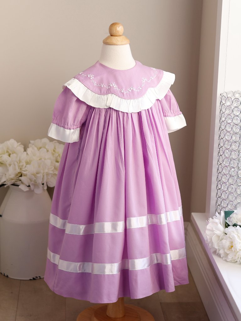 Strasburg Dress Heirloom Lilac Purple White Trim Rare Find Special Occasion Nwt